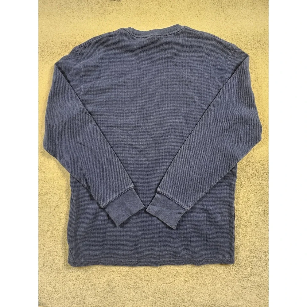 Polo Ralph Lauren Shirt Mens L Large Blue Sleepwear Thermal Long Sleeve
